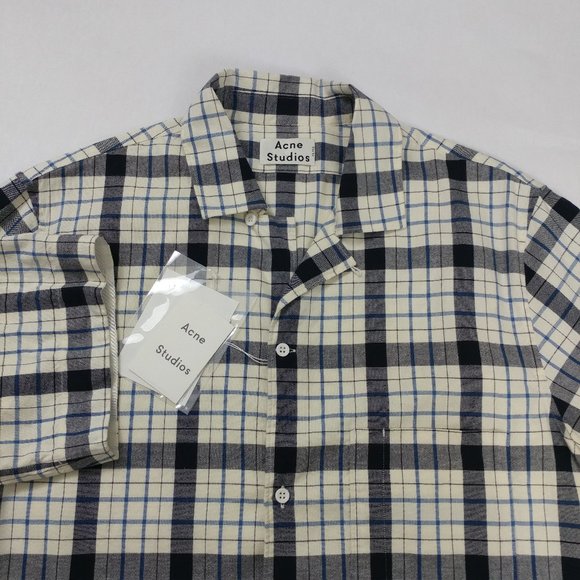 Acne Other - $370 Acne Studios Short Sleeve Button Up Shirt Plaid Size 50 Men